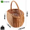 KADAX prútený košík na huby, oválny košík na nákup, Náhľad obrázku produktu 3