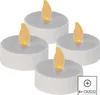 LED dekorace – čajová svíčka maxi, bílá, CR2032, vnitřní, vintage, 4 ks Voir les images du produit