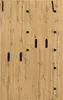 The back of a wardrobe set, showing the wooden paneling and various black metal mounting brackets. Produktbild-Vorschau