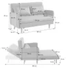 sweeek - 2-Sitzer Sofa - Dunkelgrau Produktbild-Vorschau 6
