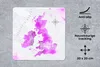 MuchoWow® Mauspad Mousepad Weltkarte - England - Rosa 20x20 Produktbild-Vorschau 2