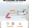 A close-up of a meat grinder making a sausage, with accessories shown below. Náhľad obrázku produktu