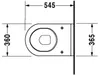 WC suspendu Duravit Starck 3 54cm, hauteur d'assise + 5cm, Anteprima dell’immagine prodotto 12
