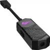 A black ASUS ROG Clavis AI Noise Cancelling Mic Adapter with a purple ROG logo is shown against a white background. Podgląd zdjęcia produktu