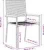 vidaXL Garten Stapelstühle 2 pcs Grau und Braun 54 x 56 x Produktbild-Vorschau 8