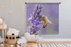 MuchoWow® Wandteppich Wandbehang Biene auf Lavendel 120x120 Produktbild-Vorschau 3