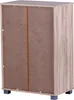 The back view of a wooden shoe cabinet with two doors and four compartments. Náhled obrázku produktu