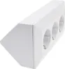 A white, three-socket power strip is shown against a white background. Produktbild-Vorschau