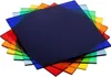 A stack of colorful acrylic sheets arranged in a fanned-out pattern on a white background. Produktbild-Vorschau