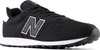 A black New Balance sneaker with a white sole is shown from the side. Voir les images du produit