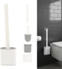 Toiletborstel, losstaand/wandmodel, siliconen, compact, wit Productafbeelding-voorbeeld 2