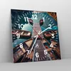 Wanduhr - Quadrat - Glasuhr - Berge Boot Wasser - 40x40cm - Produktbild-Vorschau 4