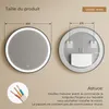 S'AFIELINA miroir de salle de bain 60cm avec éclairage rond Voir les images du produit 2