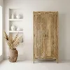 WOHNLING Armoire en bois massif de manguier naturel 187 cm Voir les images du produit 2