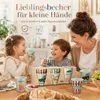 RICE Kids Kinderbecher ABC Print Jungs 6er Set 160 ml Produktbild-Vorschau 4