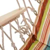 Close-up view of a hammock chair's rope and cushion. Produktbild-Vorschau