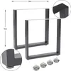 2x Tischgestell X-Form, 70 x 60 cm (Höhe x Breite), raw Produktbild-Vorschau 4