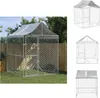 vidaXL Outdoor-Hundezwinger mit Dach Silber 2x2x2,5 m Produktbild-Vorschau 1