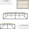 Collage of images showing a bed frame and its components with descriptive text. Náhled obrázku produktu
