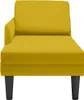 vidaXL Chaise longue avec coussin et accoudoir droit Jaune Voir les images du produit 3