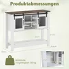 COSTWAY Komoda ze dřeva, předsíňový stolek s odkládací Náhled obrázku produktu 3