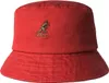 Kangol rollbar Washed Bucket Fischerhut aus reiner Baumwolle in rot