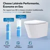 doporro WC Suspendu Blanc Cuvette Céramique Toilette Voir les images du produit 2