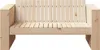 vidaXL Garten-Sofa Braun 134 x 60 x 62 cm Massives Produktbild-Vorschau 4