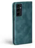 A teal flip case for a smartphone is shown from the side. Produktbild-Vorschau