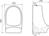 Mexen Owen hängendes Urinal, schwarz matt - 37074070 Produktbild-Vorschau 2