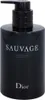 A black bottle of Dior Sauvage shower gel with a pump dispenser. Produktbild-Vorschau