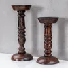 2er Set Kerzenhalter H20-25cm Mango Holz Braun Produktbild-Vorschau 3
