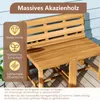 COSTWAY Banc de jardin 2 en 1, table de jardin avec banc, Voir les images du produit 5