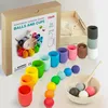 Montessori dřevěná hračka Kuličky v kelímcích 3 cm Náhled obrázku produktu 13
