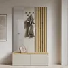 Garderoben Set in Eiche mit Beige, Lamellen-Design, Produktbild-Vorschau 8