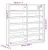 vidaXL Vetrina bianca 60x8,5x58 cm Materiale a base di Anteprima dell’immagine prodotto 8
