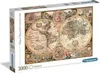 A product shot of a Clementoni puzzle box featuring an old world map. Podgląd zdjęcia produktu