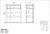 Kommode - 83 x 102 cm - 1 Tür - 2 Schubladen - Produktbild-Vorschau 5