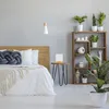 Stolná lampa Relaxdays Cube, E14, drevená základňa a matné Náhľad obrázku produktu 6