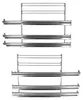 Two identical chrome-plated pull-out shelves with wire racks, presented against a white background. Produktbild-Vorschau