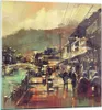Bilder auf glas - Brücke Straße Fluss - 70x70cm - Produktbild-Vorschau 1