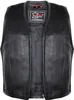 Motorrad Biker Lederweste Nubuk und Glatt Leder Produktbild-Vorschau 3