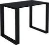A black table with a modern, minimalist design. Produktbild-Vorschau