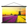 MuchoWow® Textilposter Windmühle - Tulpen - Blumen - Produktbild-Vorschau 1