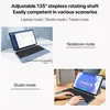 Collage of images showing a tablet in different modes (laptop, studio, notebook) with text descriptions. Produktbild-Vorschau