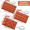 Backform Halbkugel 3 Stück Rund Silikonform Pralinenform Produktbild-Vorschau 2