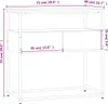 vidaXL Table console chêne Sonoma 75x40x75 cm bois Voir les images du produit 9