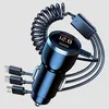USB-Autotelefon-Ladeadapter mit einziehbarem Kabel, Produktbild-Vorschau 1