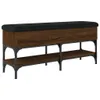 Schuhbank Braun Eichen-Optik 102x32x45 cm Holzwerkstoff Produktbild-Vorschau 1