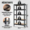 MONZANA® 2x Étagères charge lourde noir 5 niveaux Voir les images du produit 2